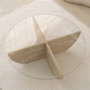 Hanah Home Mesa de café Lily en color Travertino